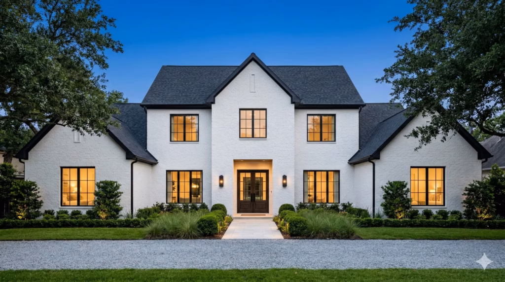 Beautiful Houston home with a new roof installed by Lasso Roofing
